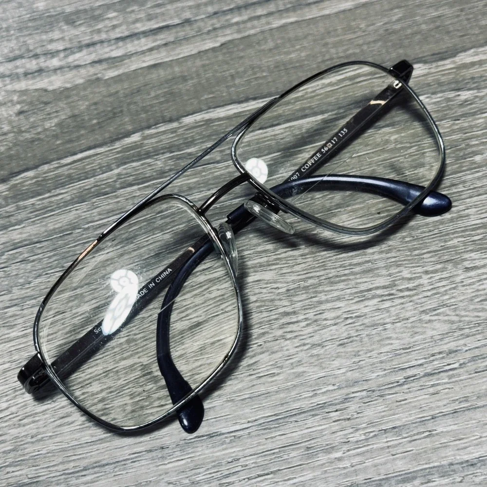 Sergio Tacchini Sunglasses Frames Only Mens 56-17-135 Brown Coffee Square Metal